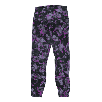 New Lululemon Leggings Purple Black Size 10 28 Inch Inseam Nylon Blend High Rise