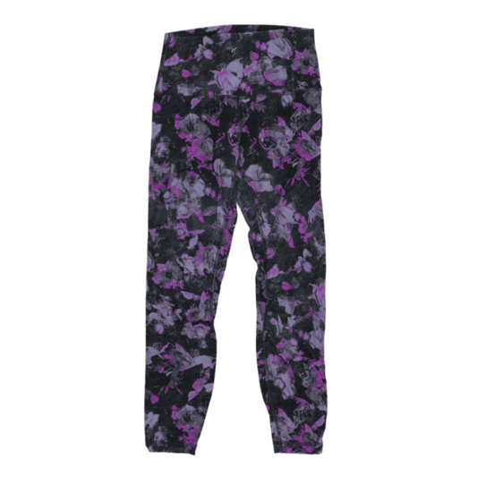 New Lululemon Leggings Purple Black Size 10 28 Inch Inseam Nylon Blend High Rise