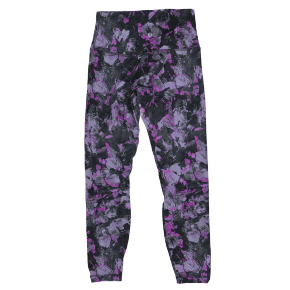 New Lululemon Leggings Purple Black Size 10 28 Inch Inseam Nylon Blend High Rise