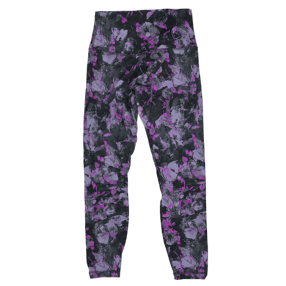 New Lululemon Leggings Purple Black Size 10 28 Inch Inseam Nylon Blend High Rise