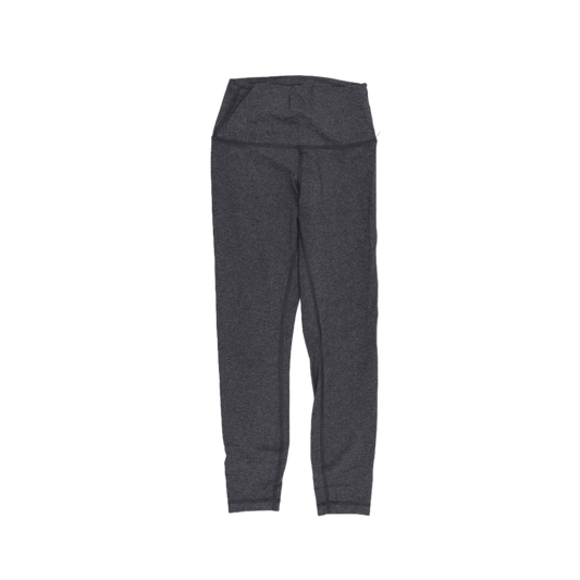 Lululemon Grey High Rise Yoga Leggings Size 6 Small Nylon Elastane Blend Activewear