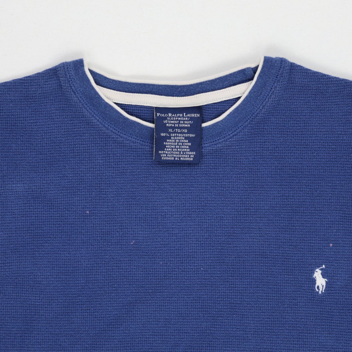 Polo Ralph Lauren Blue Crewneck Sweatshirt XL 100% Cotton Vintage