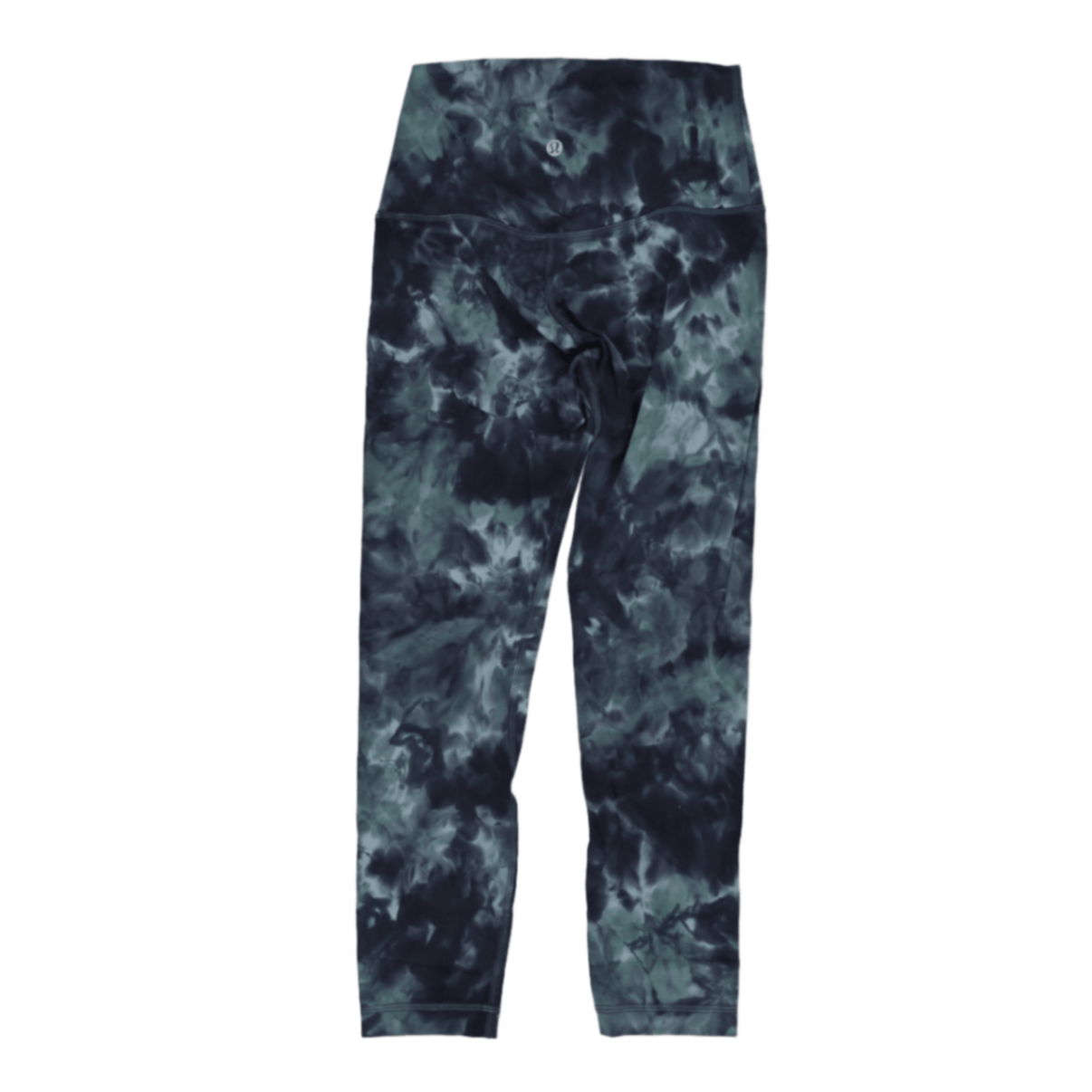 Lululemon High Rise Tie Dye Gym Leggings Navy Green Size S Stretch Polyamide Blend