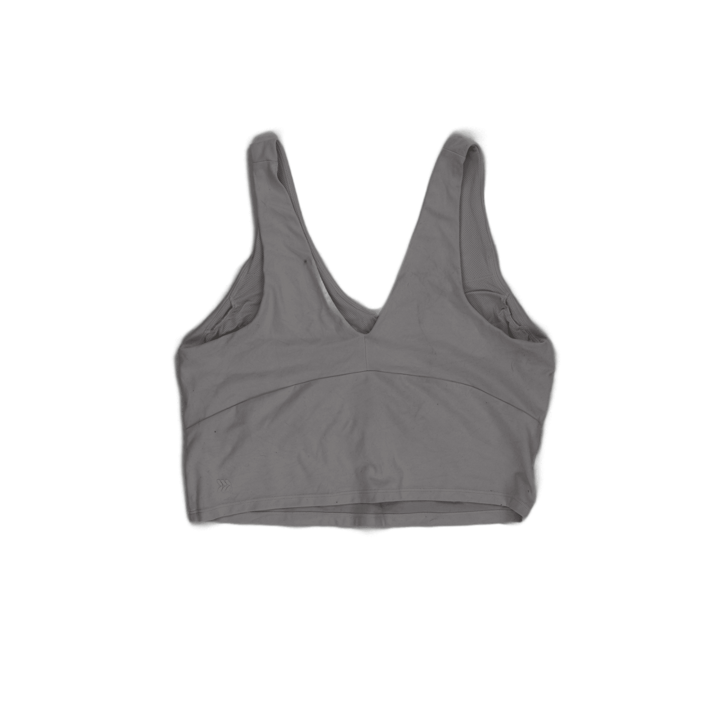 All In Motion Women's Light Grey Sports Crop Top XL Polyester Blend V-neck Sleeveless