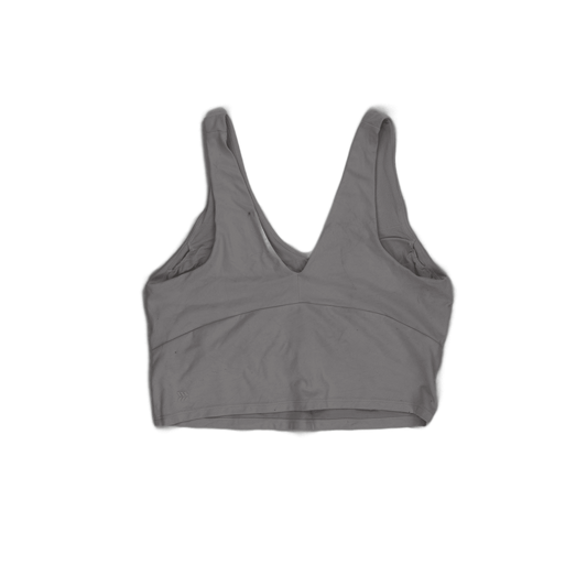 All In Motion Women's Light Grey Sports Crop Top XL Polyester Blend V-neck Sleeveless