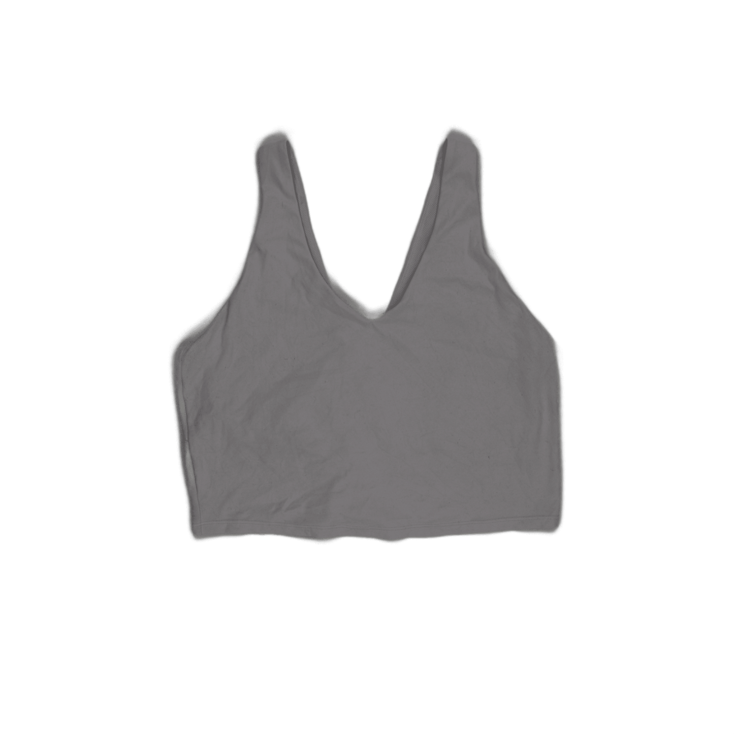 All In Motion Women's Light Grey Sports Crop Top XL Polyester Blend V-neck Sleeveless