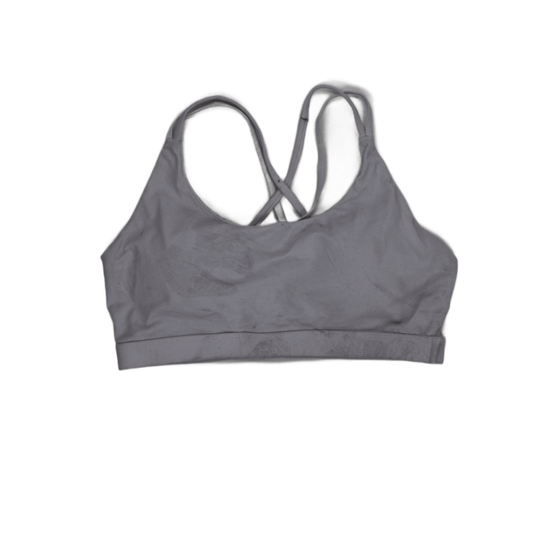Lululemon Light Lavender Criss Cross Back Sports Bra Women's Large 86% Nylon 14% Elastane Scoop Neck Activewear