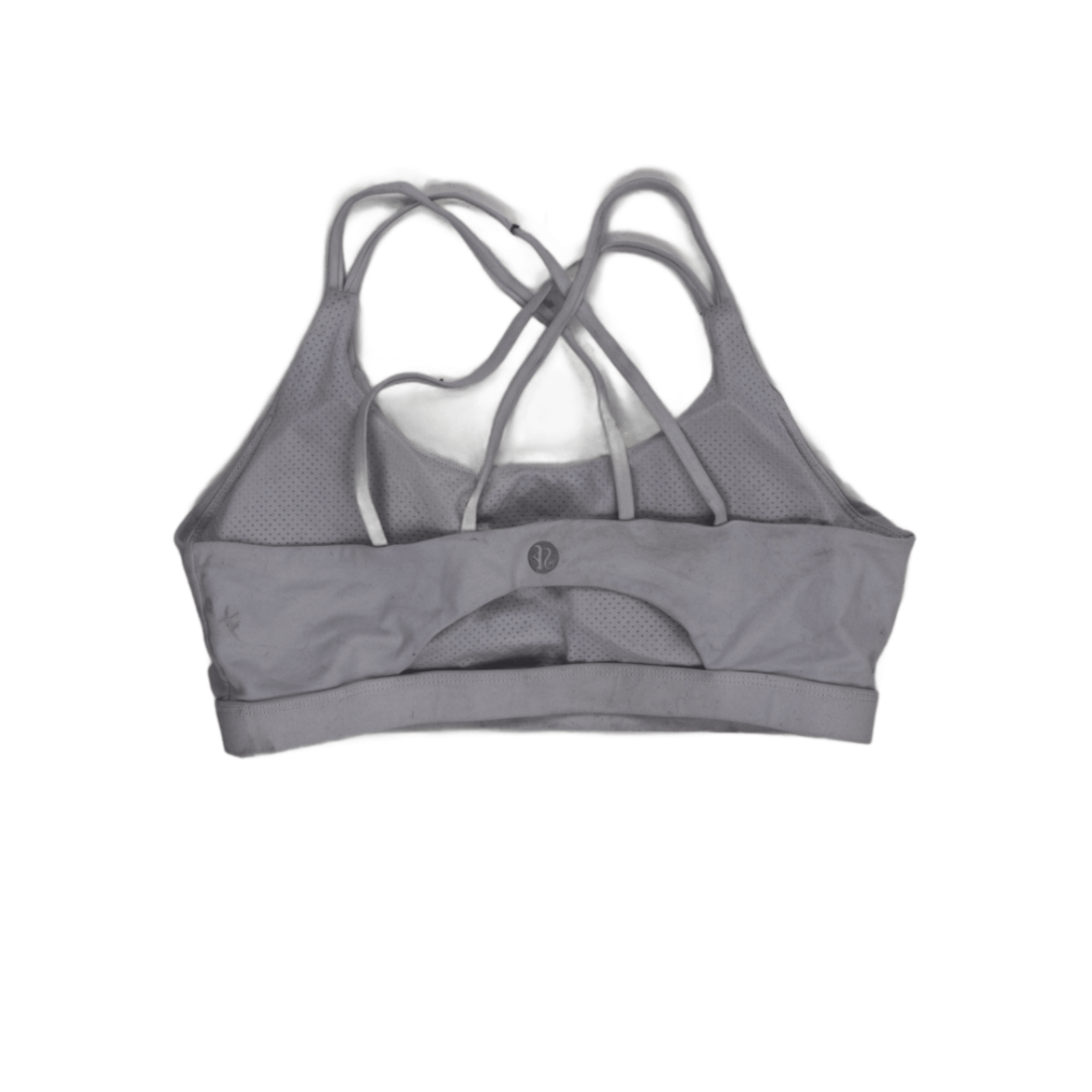 Lululemon Light Lavender Criss Cross Back Sports Bra Women's Large 86% Nylon 14% Elastane Scoop Neck Activewear