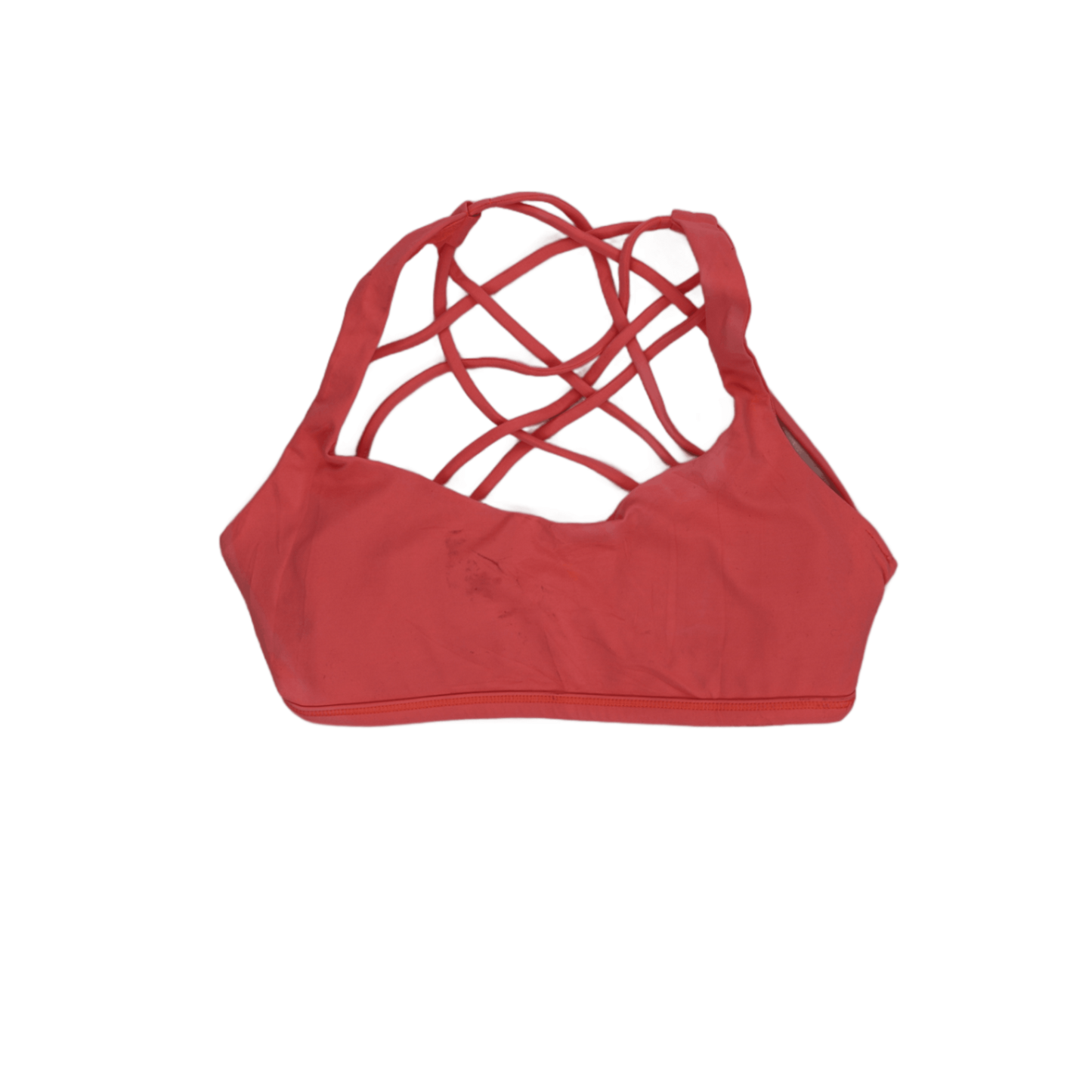 Lululemon Pink Sports Bra Size 8 Medium Polyester Blend Scoop Neck