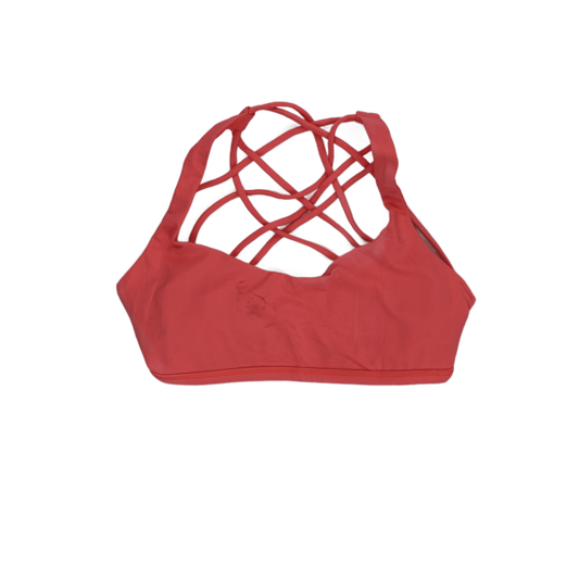 Lululemon Pink Sports Bra Size 8 Medium Polyester Blend Scoop Neck