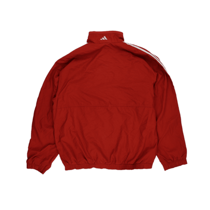 adidas Red Vintage Track Jacket Men Size L Polyester Stand Collar