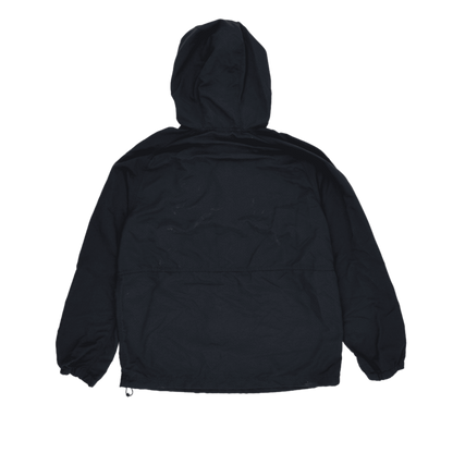 L.L. Bean Black Hooded Pullover Jacket Medium 100% Nylon Men's Clothing
