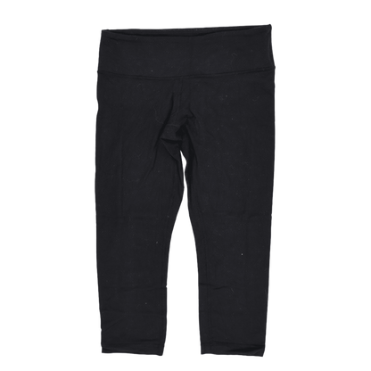 Lululemon Black High-Rise Cropped Leggings Women's Size S Stretch Fabric