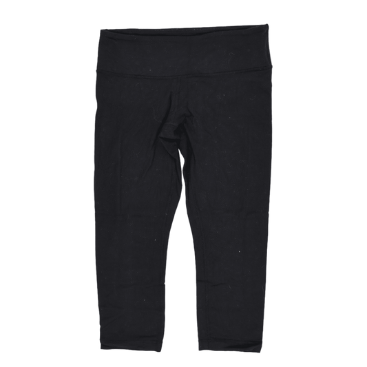 Lululemon Black High-Rise Cropped Leggings Women's Size S Stretch Fabric