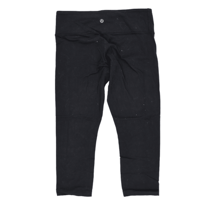 Lululemon Black High-Rise Cropped Leggings Women's Size S Stretch Fabric