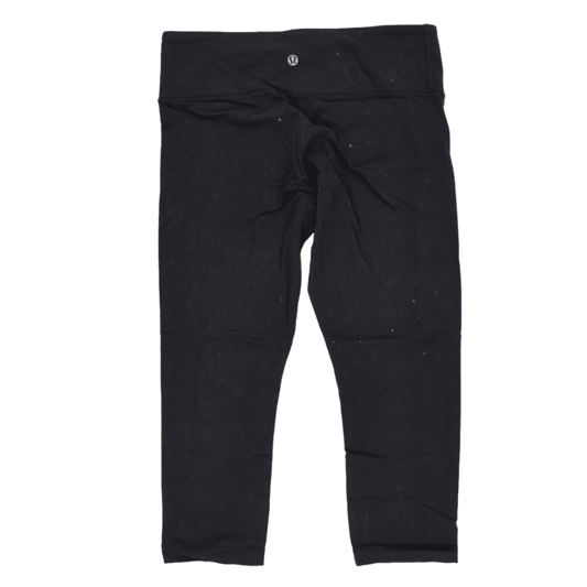 Lululemon Black High-Rise Cropped Leggings Women's Size S Stretch Fabric