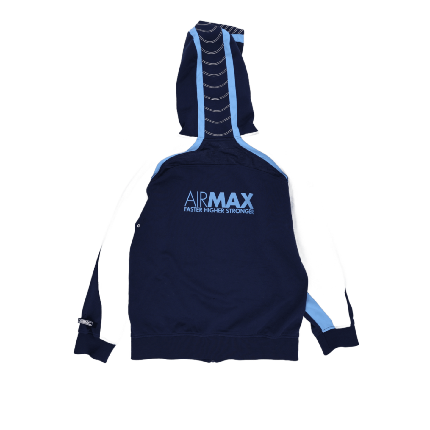 Nike Air Max Vintage Zip Up Hoodie Navy Blue Size M Cotton Blend