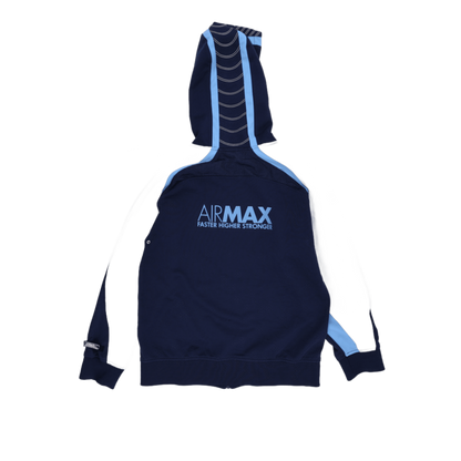Nike Air Max Vintage Zip Up Hoodie Navy Blue Size M Cotton Blend