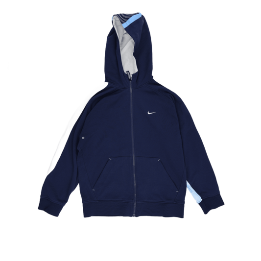 Nike Air Max Vintage Zip Up Hoodie Navy Blue Size M Cotton Blend