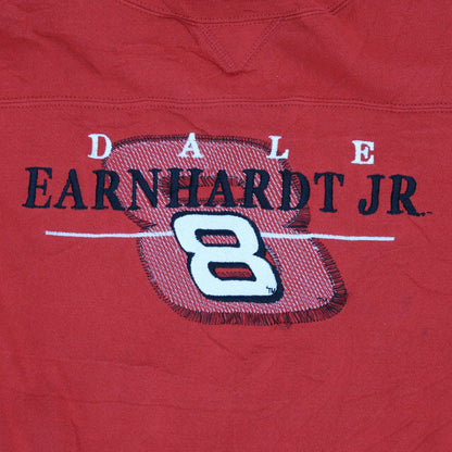 Chase Authentics Dale Earnhardt Jr NASCAR Sweatshirt Red Large Cotton Blend Pullover Unisex Vintage