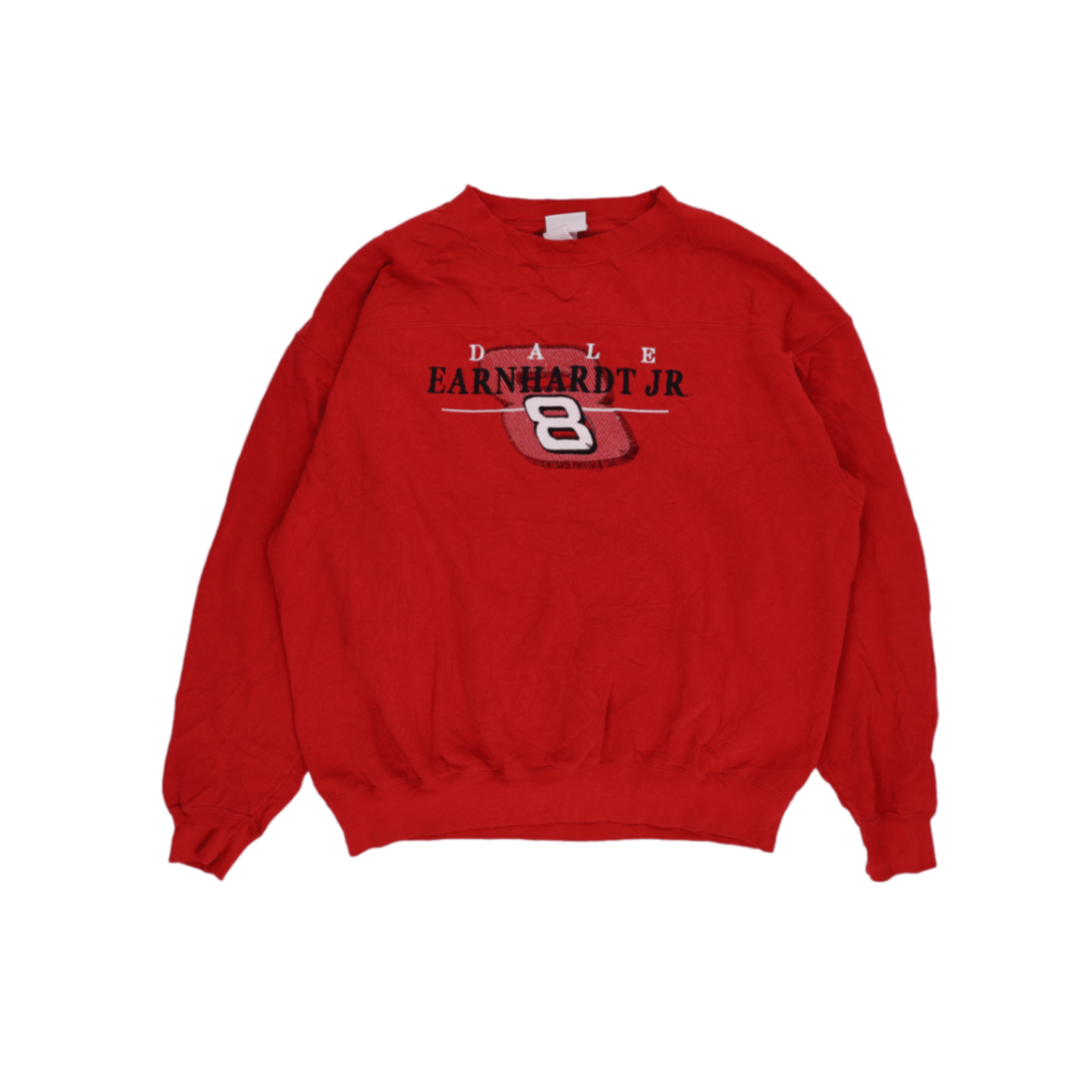 Chase Authentics Dale Earnhardt Jr NASCAR Sweatshirt Red Large Cotton Blend Pullover Unisex Vintage
