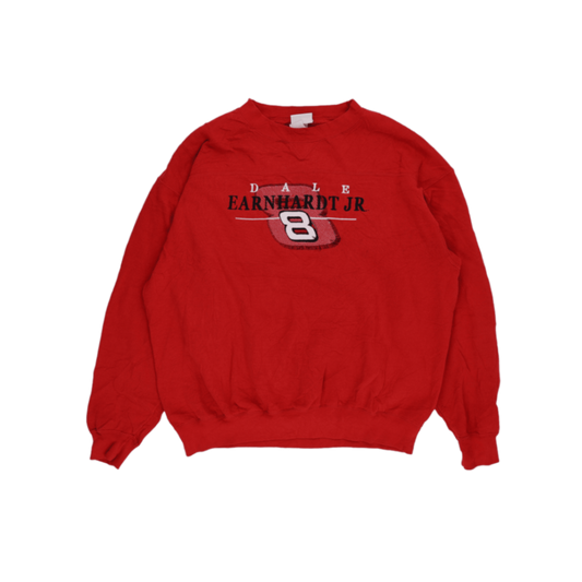 Chase Authentics Dale Earnhardt Jr NASCAR Sweatshirt Red Large Cotton Blend Pullover Unisex Vintage