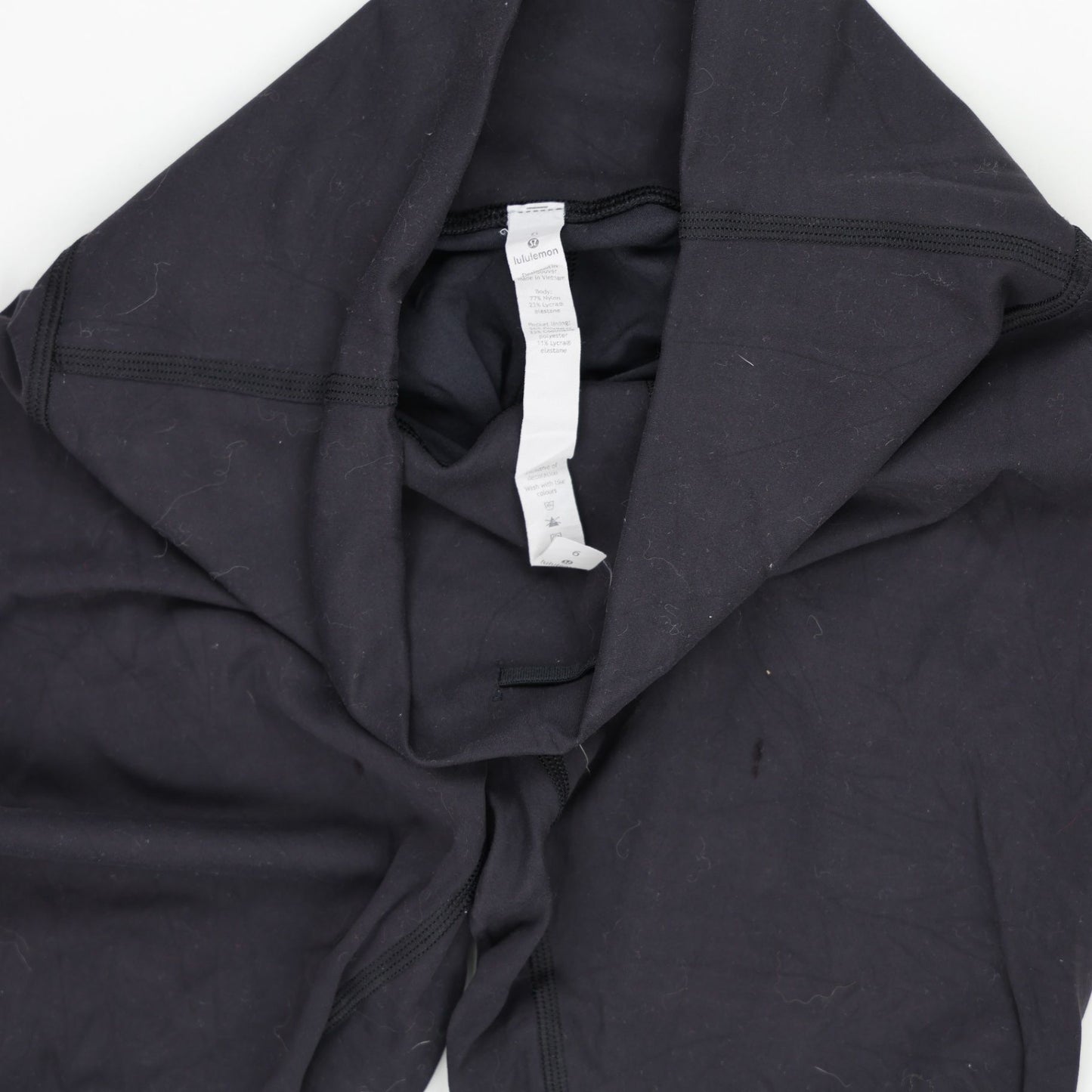 Lululemon High-Rise Black Leggings Women Size 6 Nylon Lycra Elastane