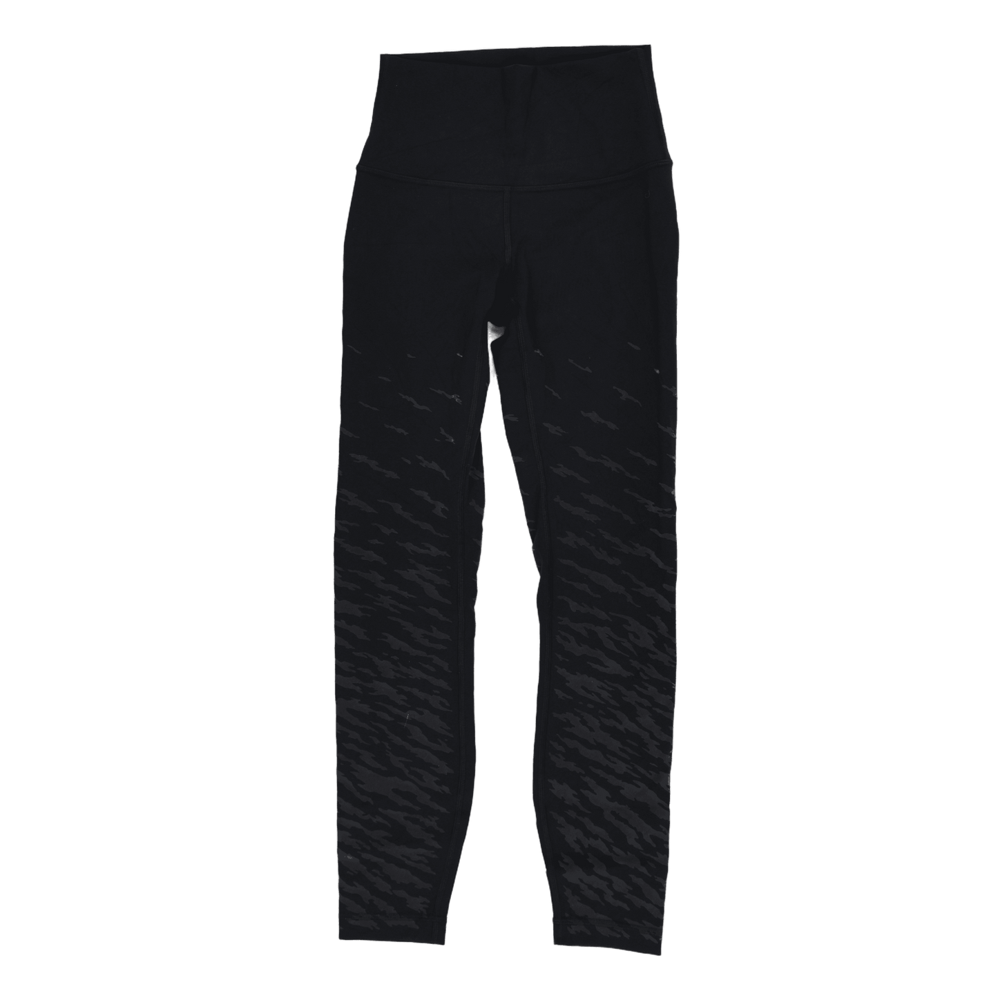 Lululemon Black High Rise Patterned Leggings Size 6 Polyester Blend