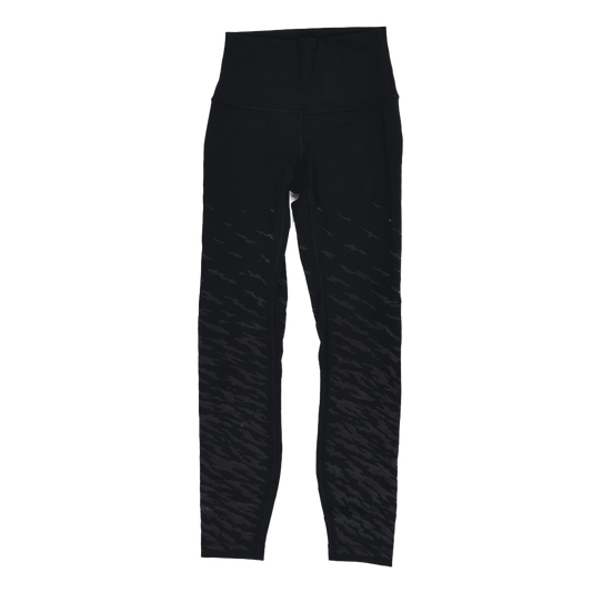 Lululemon Black High Rise Patterned Leggings Size 6 Polyester Blend