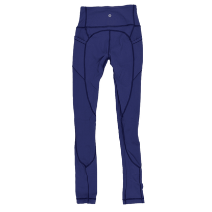 Lululemon High-Rise Navy Blue Stretch Leggings Size 8 28 In Inseam 30 In Waist