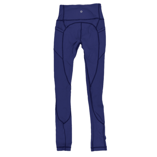 Lululemon High-Rise Navy Blue Stretch Leggings Size 8 28 In Inseam 30 In Waist