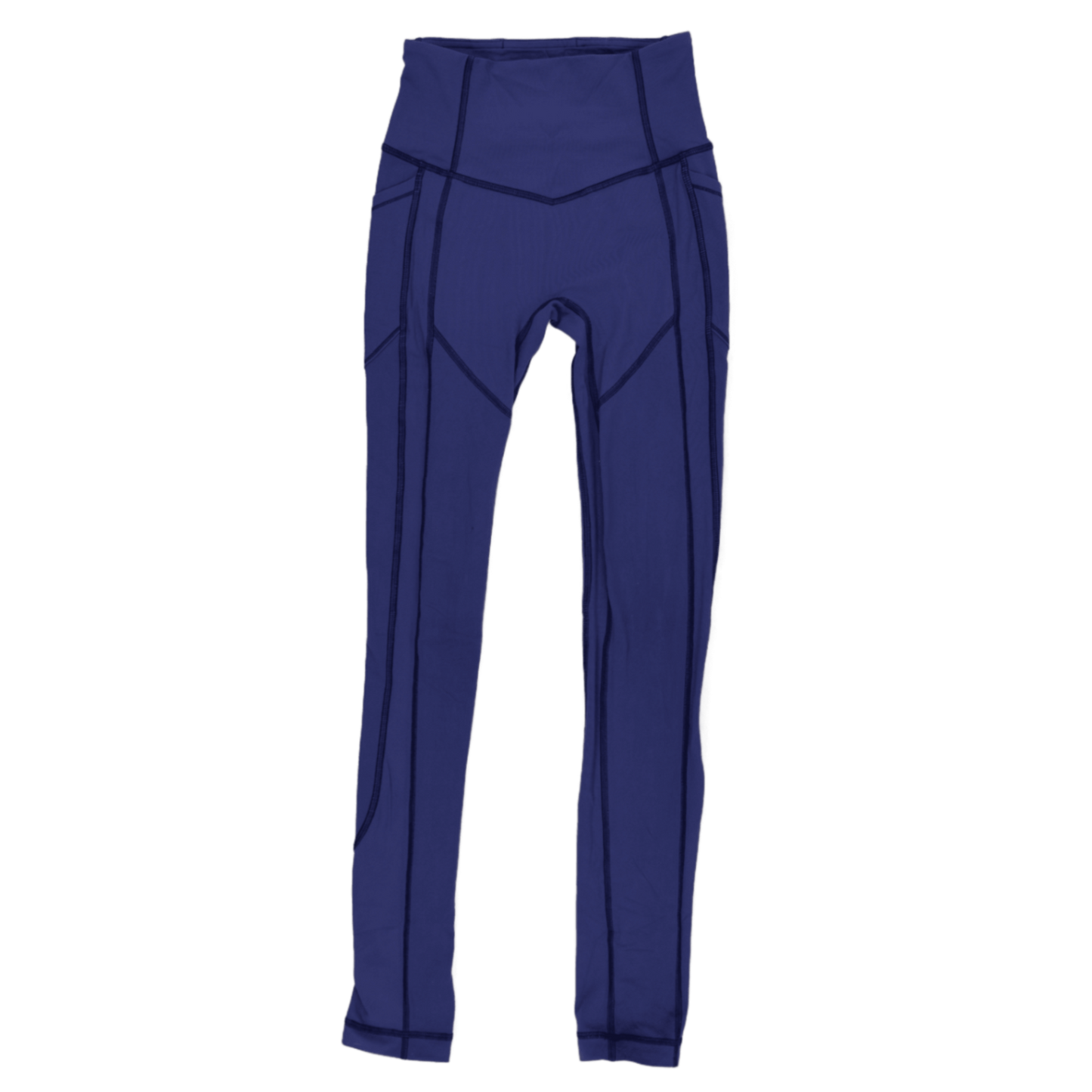 Lululemon High-Rise Navy Blue Stretch Leggings Size 8 28 In Inseam 30 In Waist