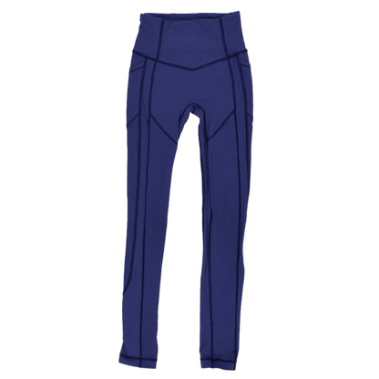 Lululemon High-Rise Navy Blue Stretch Leggings Size 8 28 In Inseam 30 In Waist