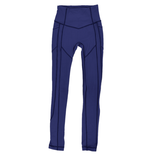 Lululemon High-Rise Navy Blue Stretch Leggings Size 8 28 In Inseam 30 In Waist