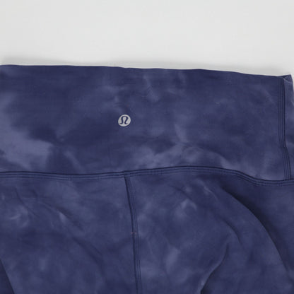 Lululemon High Rise Navy Tie Dye Leggings Women's Size 8 Stretch Fabric Blend