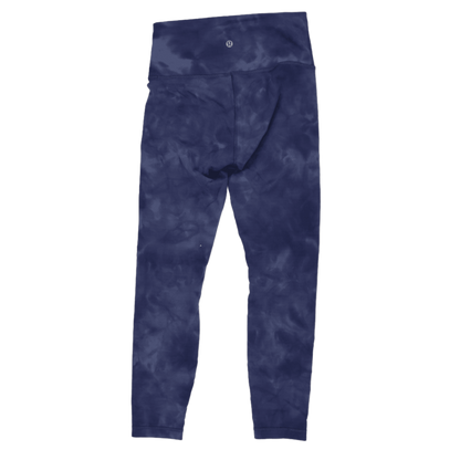 Lululemon High Rise Navy Tie Dye Leggings Women's Size 8 Stretch Fabric Blend