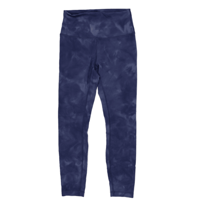 Lululemon High Rise Navy Tie Dye Leggings Women's Size 8 Stretch Fabric Blend