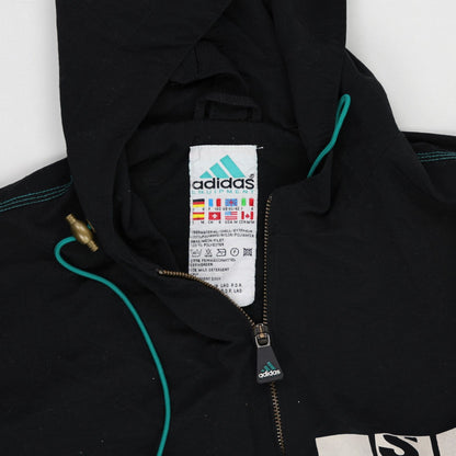 Adidas Equipment NSW Volleyball Hooded Jacket Black Large 60% Cotton 40% Polyester Vintage