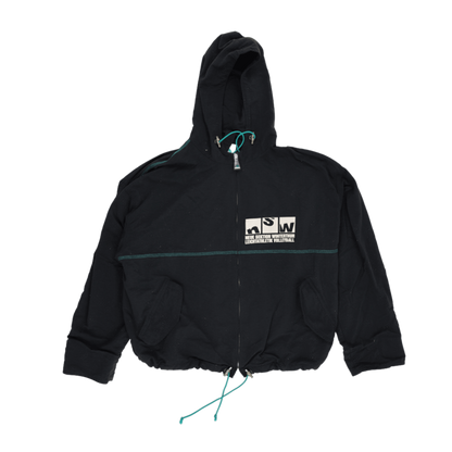 Adidas Equipment NSW Volleyball Hooded Jacket Black Large 60% Cotton 40% Polyester Vintage