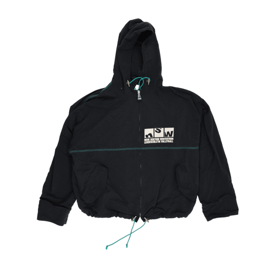 Adidas Equipment NSW Volleyball Hooded Jacket Black Large 60% Cotton 40% Polyester Vintage
