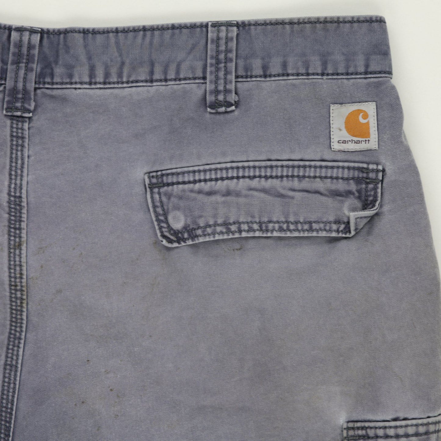 Carhartt Relaxed Fit Grey Cargo Shorts 34 Inch Waist 10 Inch Inseam Cotton