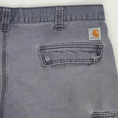 Carhartt Relaxed Fit Grey Cargo Shorts 34 Inch Waist 10 Inch Inseam Cotton