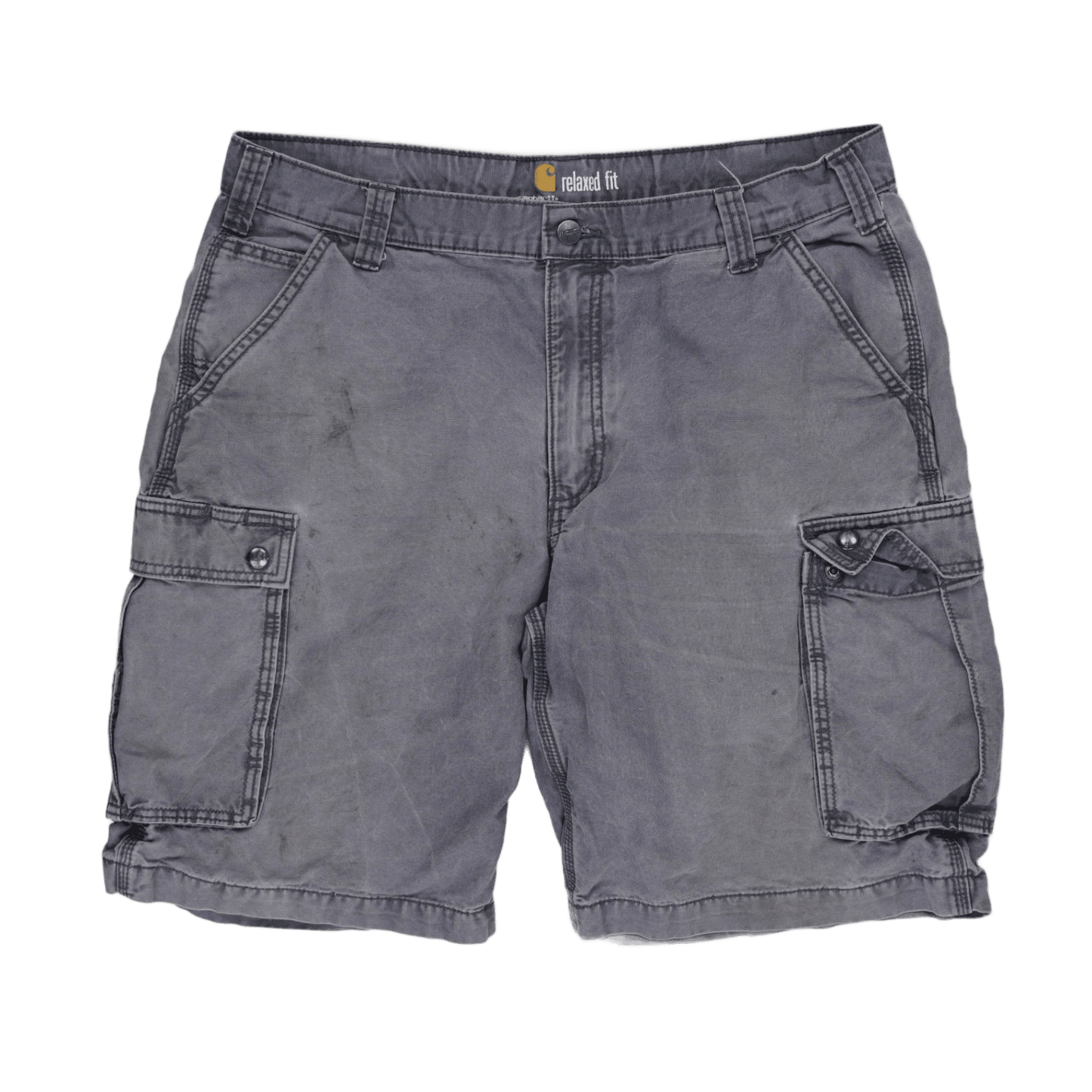 Carhartt Relaxed Fit Grey Cargo Shorts 34 Inch Waist 10 Inch Inseam Cotton