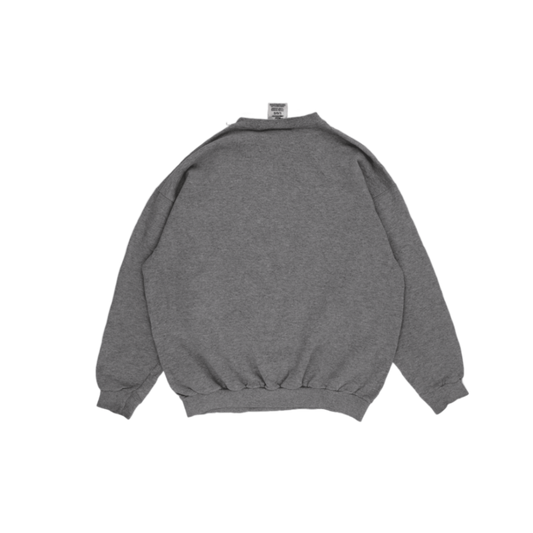 Logo Athletic Vintage Grey Crew Neck Sweatshirt Large Cotton Blend