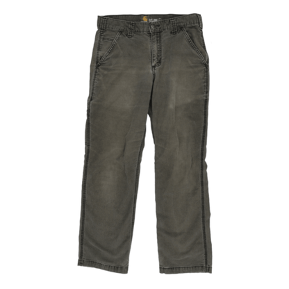 Carhartt Relaxed Fit Utility Trousers Washed Grey 30x30 Cotton Mens