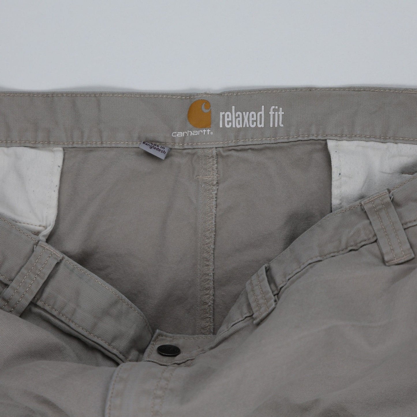 Carhartt Relaxed Fit Grey Cargo Shorts Size 36 Cotton for Men