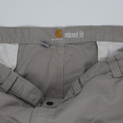 Carhartt Relaxed Fit Grey Cargo Shorts Size 36 Cotton for Men