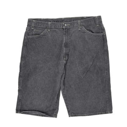 Dickies Vintage Black Carpenter Denim Shorts W38 100 Cotton Mens