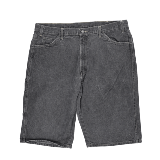 Dickies Vintage Black Carpenter Denim Shorts W38 100 Cotton Mens