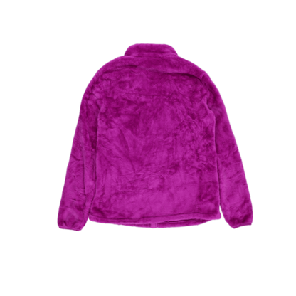FILA Women's Pink Zip Fleece Jacket Large Polyester Stand Collar